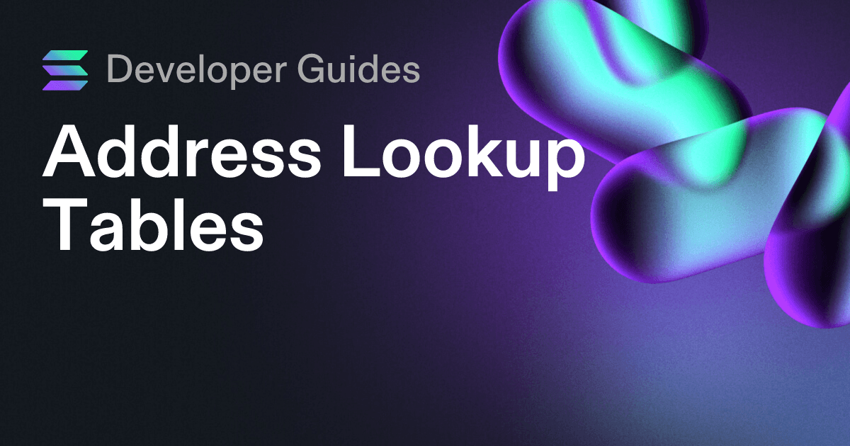 Address Lookup Tables