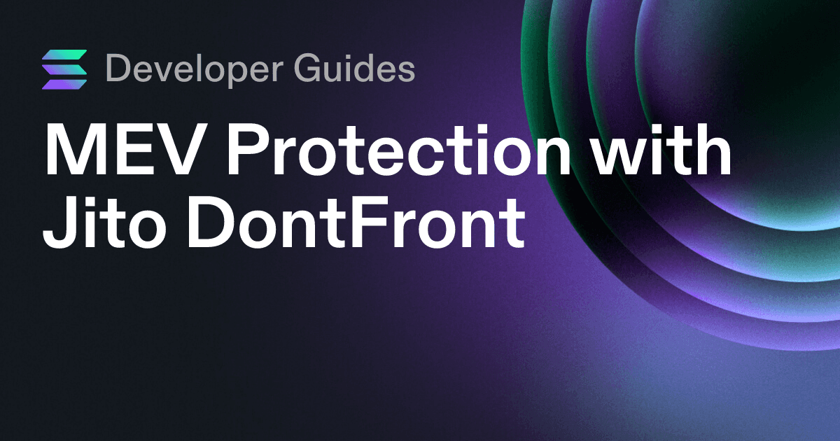 MEV Protection with Jito DontFront